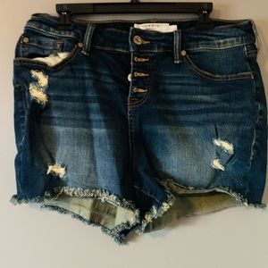 Torrid distressed demon short shorts